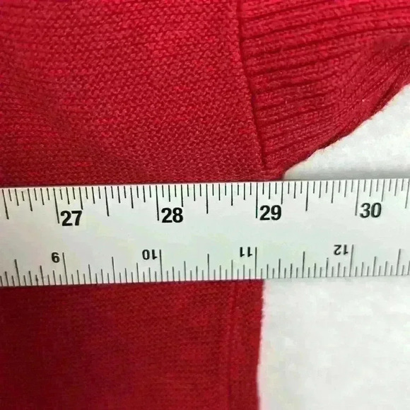 Eileen Fisher Woman Sweater Plus Size 2X-3X* Red Organic Cotton Christmas - Picture 8 of 9